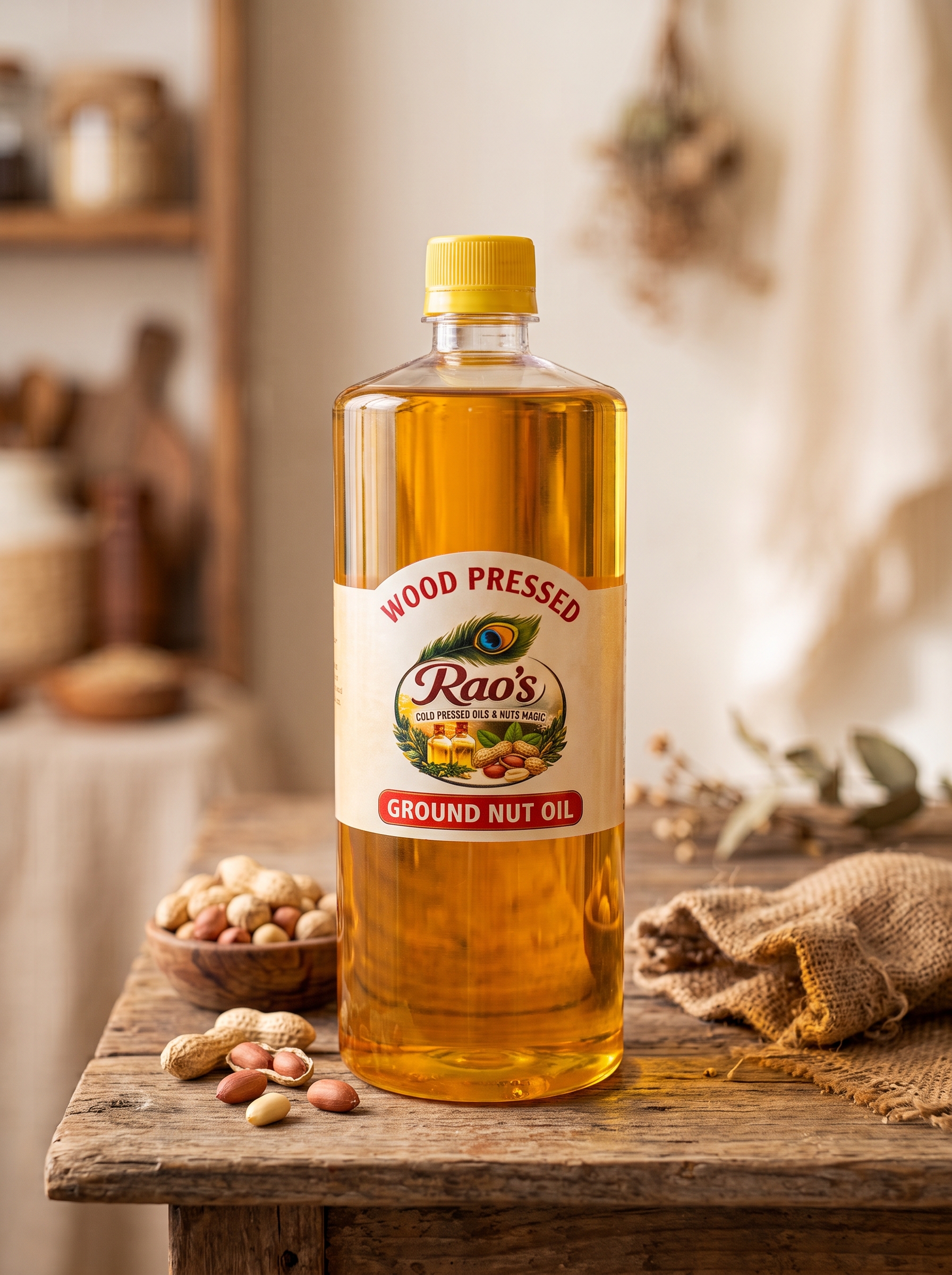 Wood Pressed Ground Nut Oil